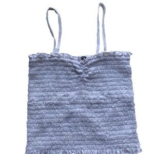 Brandy Melville Ruffled White Tank Top